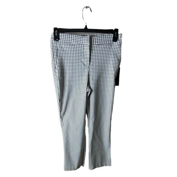 Rachel Zoe Pants Womens 6 Houndstooth Flat Front Stretch Casual Formal Chino NWT - Picture 1 of 12